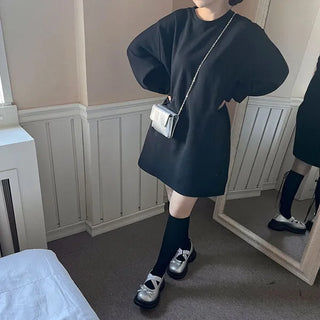Balloon sleeve mini dress