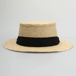 Ribbon boater hat