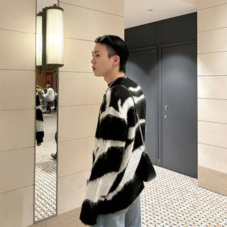 (Unisex) Oversized Zebra Knit
