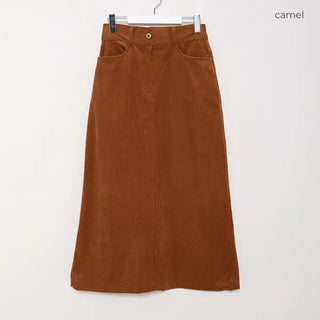 Corduroy A-line skirt