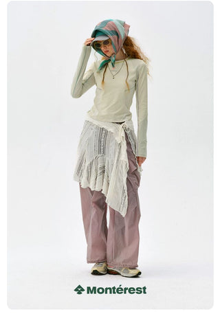 [Monterest] 5A Antibacterial Color Block Long Sleeve Tee