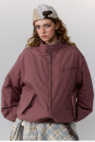 [Monterest] Stand Collar Padded Harrington Jacket