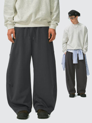 [Monterest] Logo Embroidered Wide Leg Sweatpants