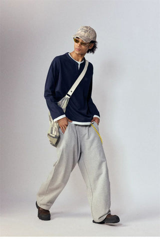 [Monterest] Relaxed Fit Drawstring Knit Sweatpants