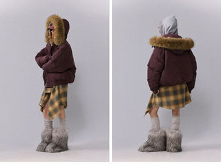 [Monterest] N2B Hooded Down Jacket with Fur Trim