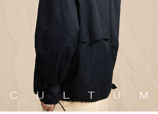 [CULTUM] Water-Resistant Cotton Short Trench Jacket