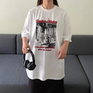 Vintage photo print short-sleeved T-shirt
