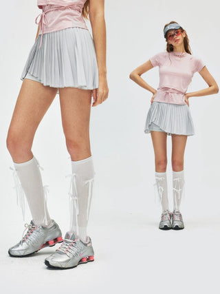[Monterest] Asymmetric Pleated Tennis Skirt
