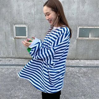 Striped oversized t