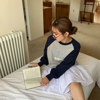 Colored Sleeveless Lettering Sweatshirt