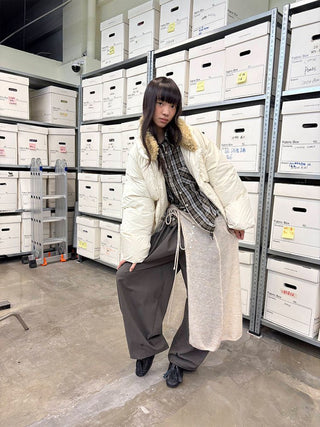 [NeverSeez] Pleated Wide-Leg Pants