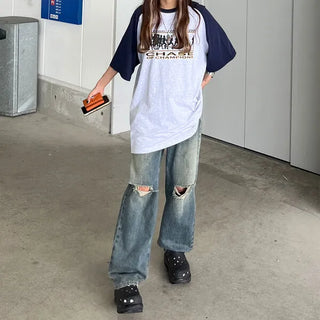 (Unisex) Chase Print Raglan Sleeve T-Shirt