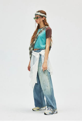 [Monterest] Raglan Sleeve Color Block Slim Fit Tee