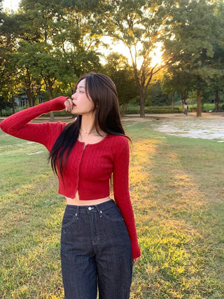 -3kg Slim Cropped Cardigan (7 colors)