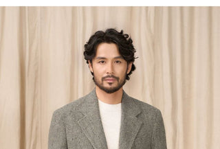 [CULTUM] Wool Blend Herringbone Blazer