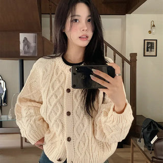 Cable cardigan