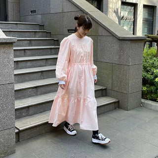 Waist strap long dress
