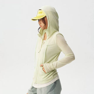 [Monterest] Lyocell Wool Blend Layered Hooded Knit Jacket