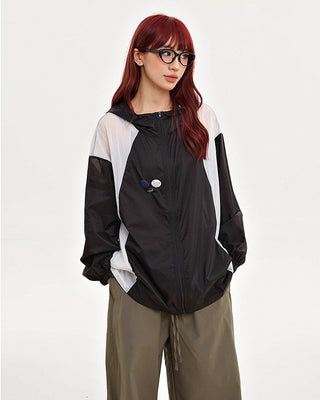 Hooded thin loose jacket