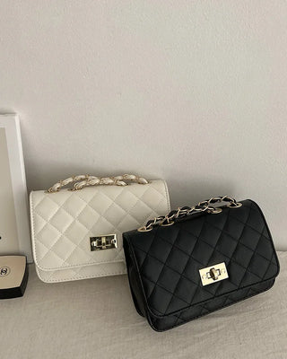 Classic buckle quilted mini chain shoulder bag