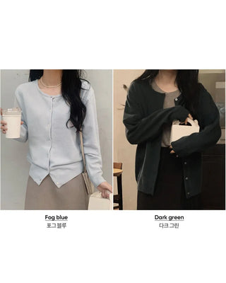 Loose-fit round cardigan