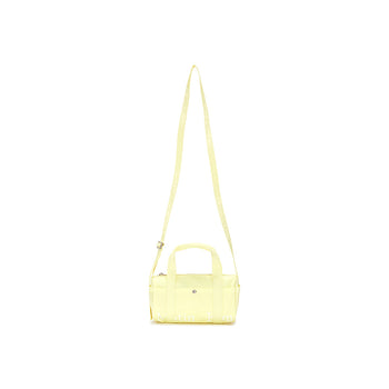GLOSSY LOGO SPORTY MINI DUFFEL BAG IN LIGHT YELLOW