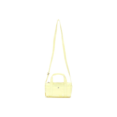 GLOSSY LOGO SPORTY MINI DUFFEL BAG IN LIGHT YELLOW