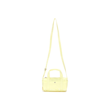 GLOSSY LOGO SPORTY MINI DUFFEL BAG IN LIGHT YELLOW