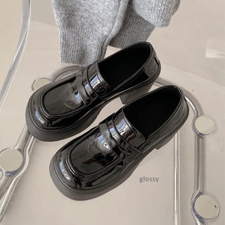 0493 Platform Loafers with Heels (2 colors)