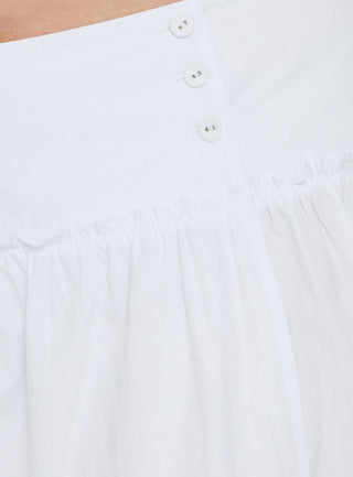 Cascades Low Rise Midi Skirt White Curve