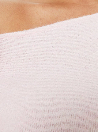Selbey Fluffy Cinched Waist Off Shoulder Top Pink  Curve