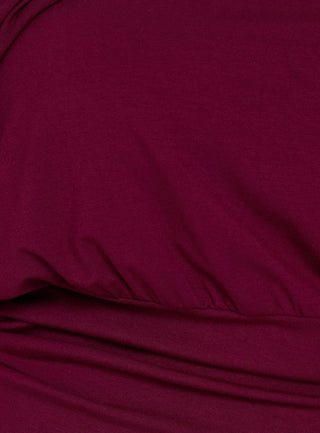 Ashlinn Off Shoulder Drapey Top Cherry Lacquer Curve