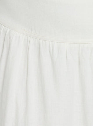Heart Of Gold Linen Blend Midi Skirt White Curve