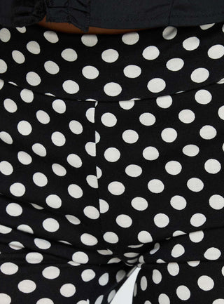 Isadonna Capri Pants Black Polka Dot