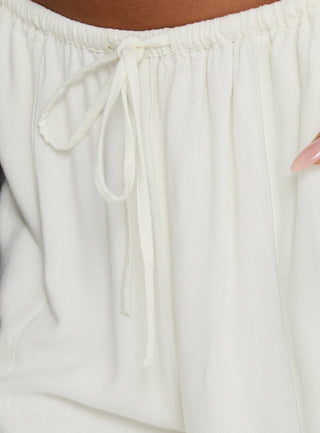 Peacemaker Tie Waist Relaxed Pants Off-White