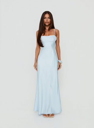 Engracia Sequin Maxi Dress Ice Blue