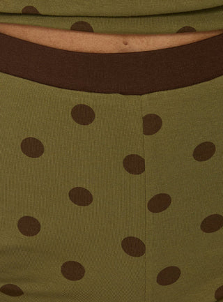 Speranza Micro Shorts Green Polka Dot