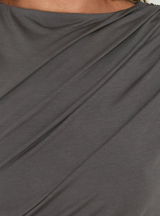 Adellah Draped Tank Top Slate
