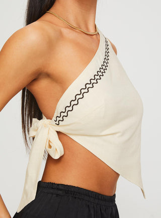 Frankle Top Creamblack