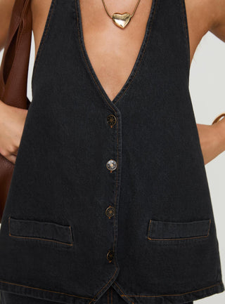 Hills Halter Washed Black