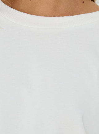 Settle Down Long Sleeve Top White