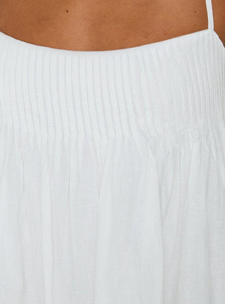 Stick With Me Tie Back Babydoll Mini Dress White
