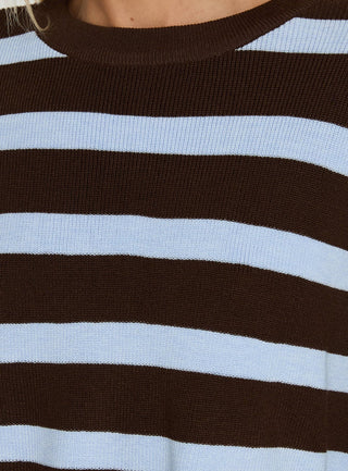 Henrea Knit Sweater Brown / Blue Stripe