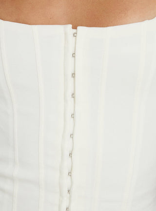 Floreva Corset Top White