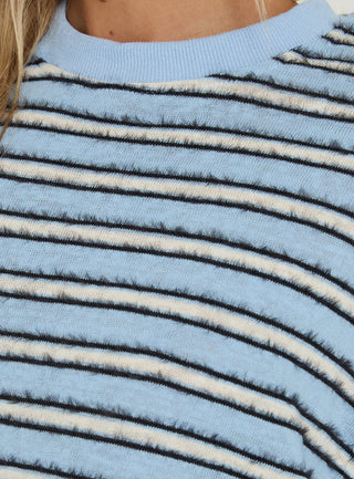 Meradith Long Sleeve Top Blue Stripe