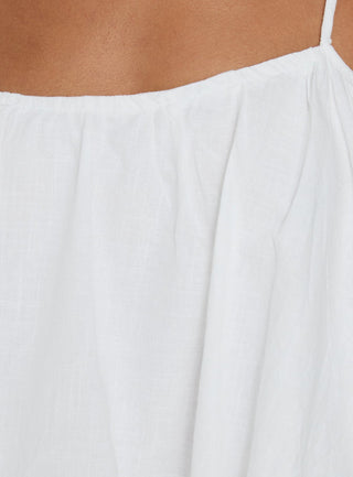 Elfina Babydoll Bubble Top White