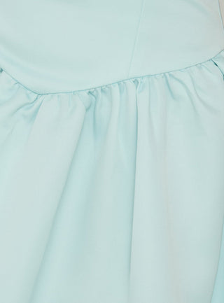 Soft Bloom Drop Waist Strapless Maxi Dress Blue