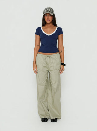 Toren Drawstring Straight Leg Pants Stone