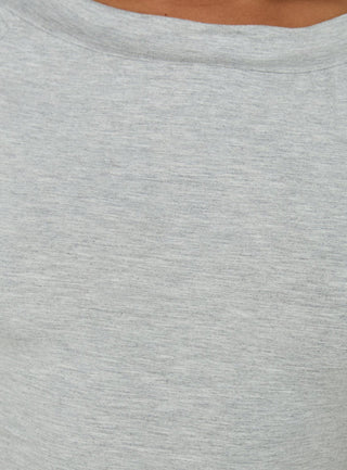 Trixee Boatneck Jersey Top Grey