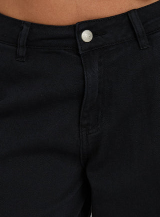 Hudsen Longline Cargo Shorts Washed Black